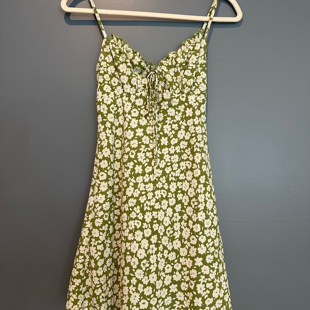Princess Polly Olive Floral Dress